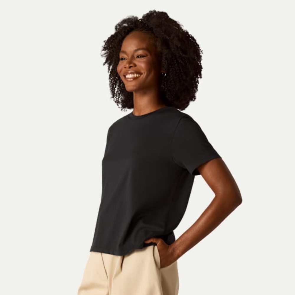 Bombas Women's Pima Cotton Crew Neck T-Shirt size S
